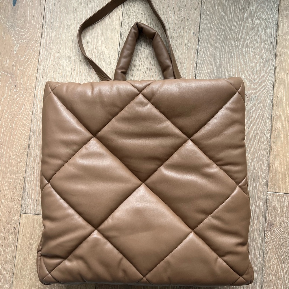 Stand Studio Quilted Brown Tote